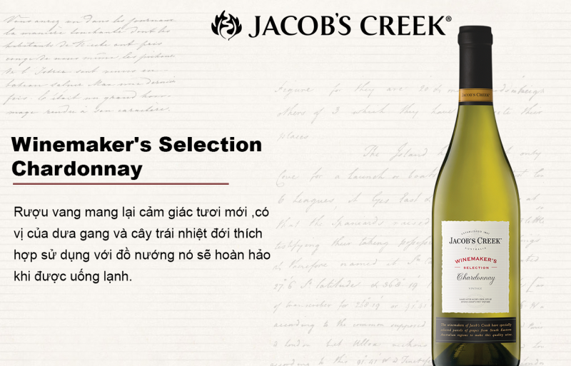 Quảng cáo rượu Jacob's Creek Winmaker's Selection Chardonnay 