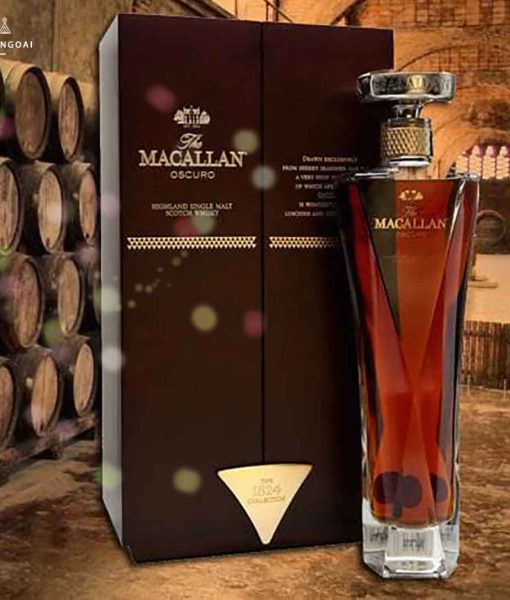 Chai rượu Macallan Oscuro và hộp 2018