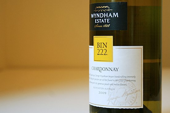 Nhãn chai rượu George Wyndham Bin 222