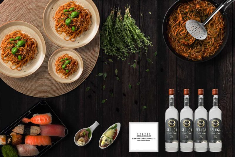 Rượu Vodka Beluga Gold Line và món ăn ngon Rượu Vodka Beluga Gold Line và món ăn ngon