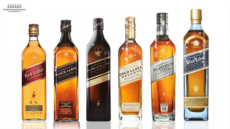 Bộ sưu tập các sản phẩm rượu Johnnie Walker 