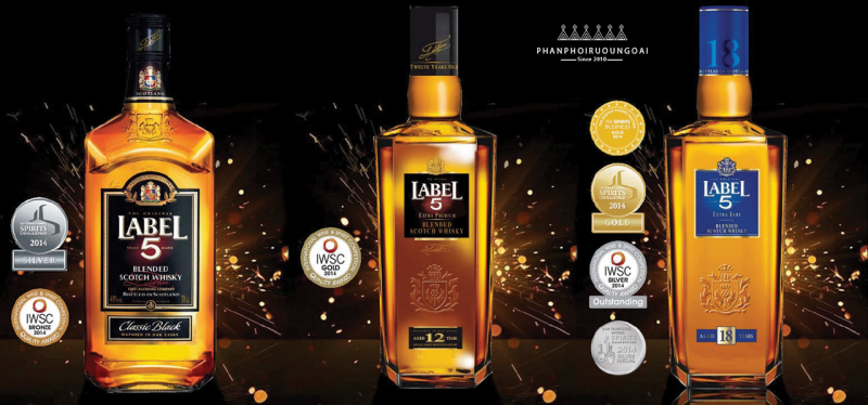 Các loại rượu Whisky Label 5 