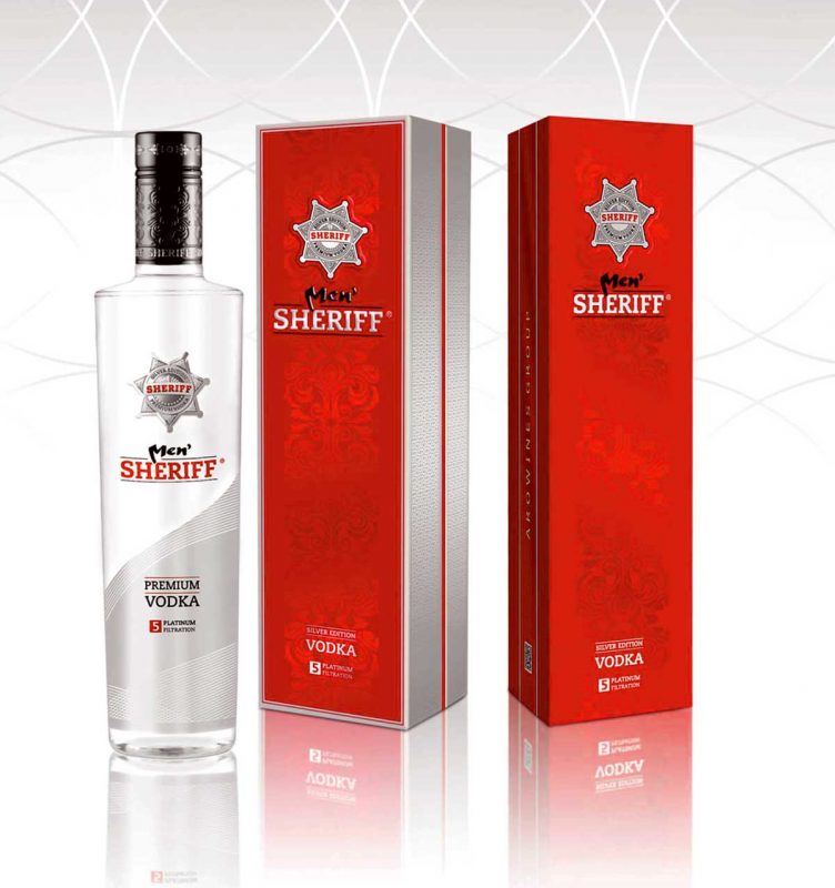 Hộp quà sang trọng rượu Vodka Men Sheriff 