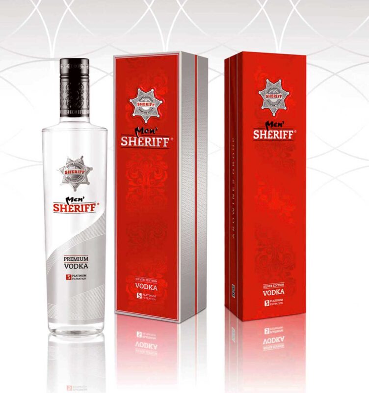 Hộp quà sang trọng rượu Vodka Men Sheriff 