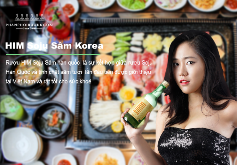 Rượu Him Soju Sâm hàn quốc đã bắt đầu phân phối 