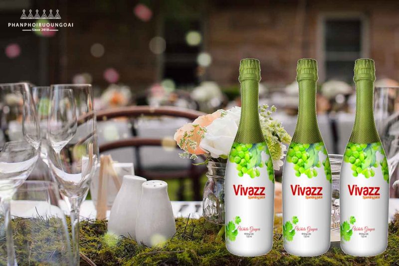 Nước ép trái cây Vivazz Sparkling Juice - Nho Xanh - Người Lớn 