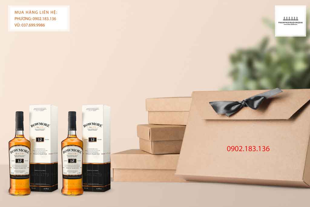 Rượu Bowmore 12 năm tuổi cho biếu tặng gia đình và người thân Rượu Bowmore 12 năm tuổi thích hợp cho biếu tặng 2020