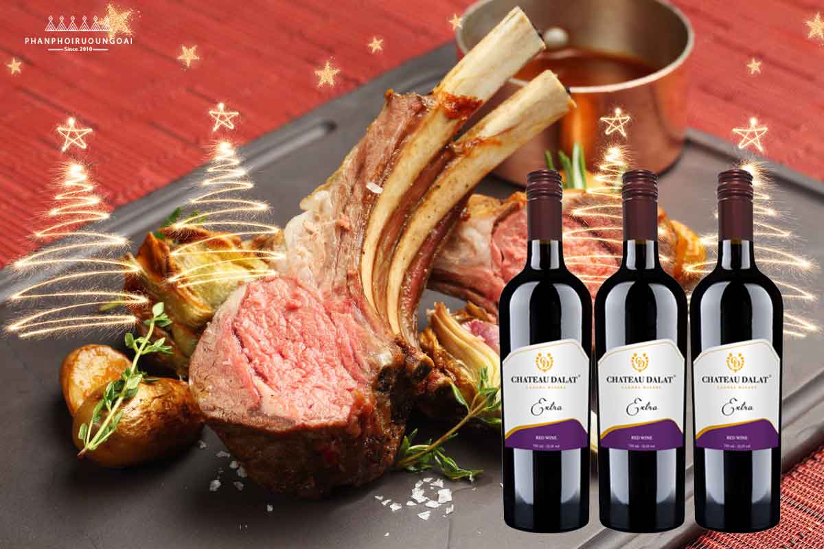Rượu vang Chateau Dalat Extra - Red Wine ,giá rượu vang