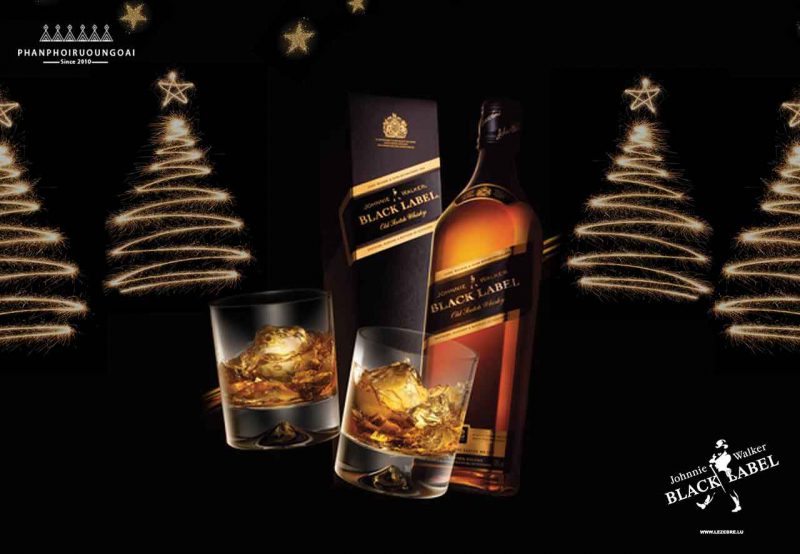 Thiết kế sang trọng và đẳng cấp của rượu Johnnie Walker Black Label 