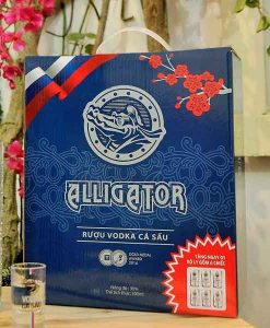 Hộp quà tết 6 chai rượu Vodka Cá Sấu Xanh