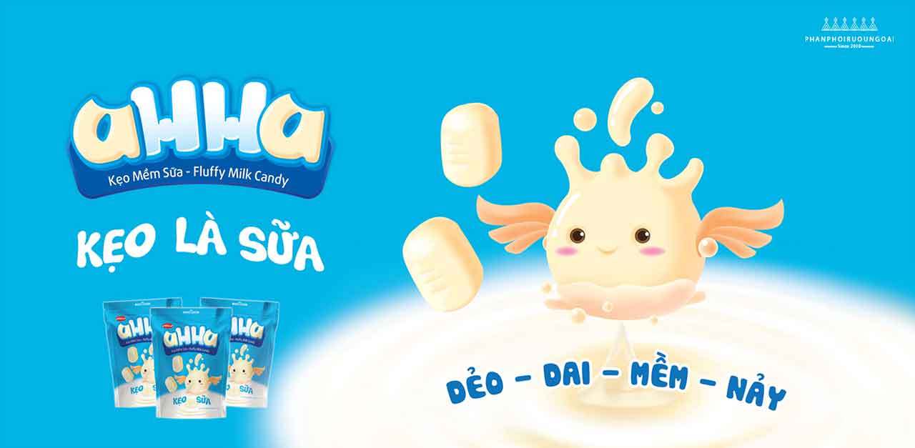 Kẹo sữa Ahha 2018 - Bánh Kẹo Bibica