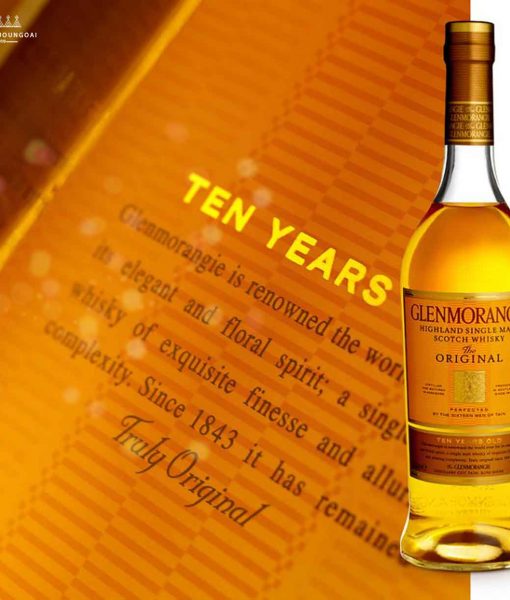 Nhãn chai rượu Glenmorangie 10 năm tuổi