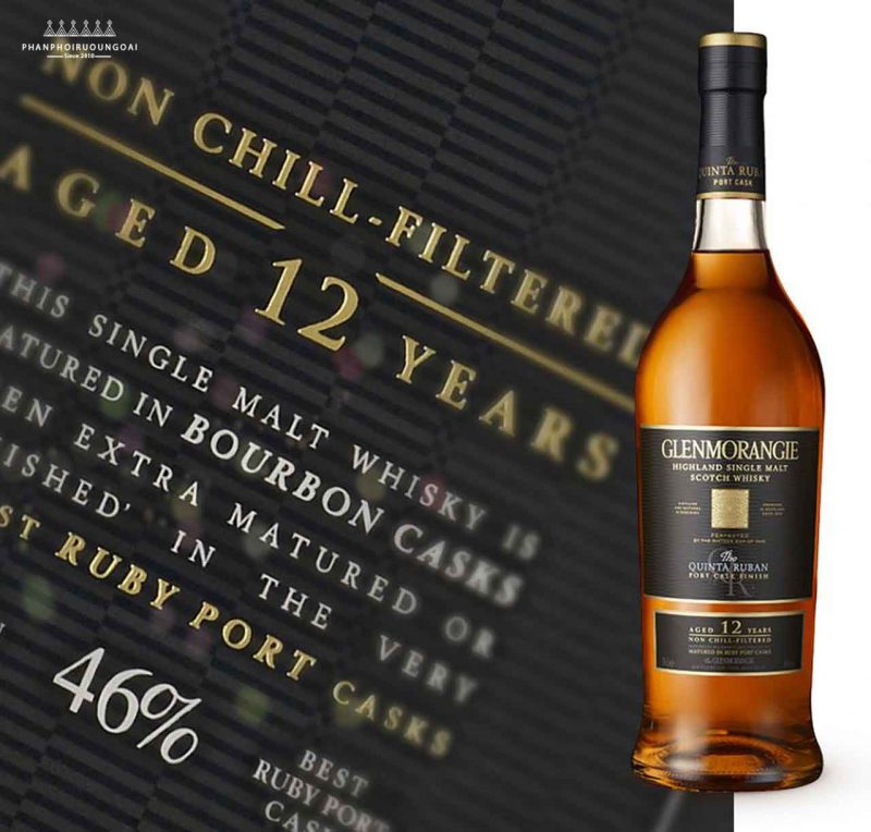Nhãn chai rượu Glenmorangie Quitan Ruban Nhãn chai rượu Glenmorangie Quitan Ruban - Single Malt Scotch Whisky