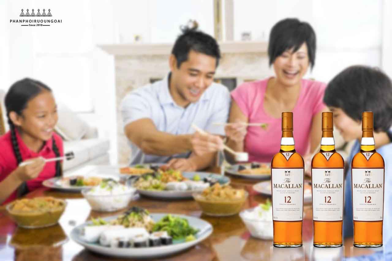 Rượu Macallan 12 Select Oak thích hợp thưởng thức với gia đình và bạn bè 