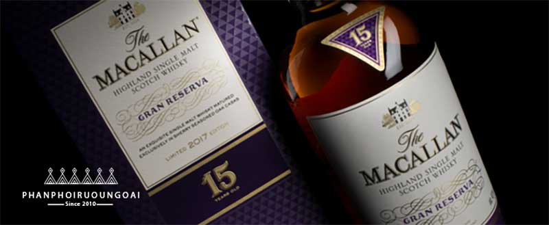 Nhãn chai rượu Macallan 15 năm Gran Reserva 