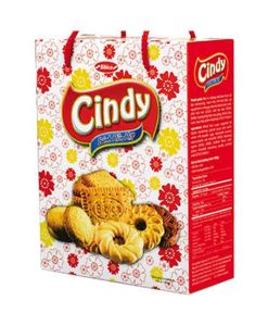 Bánh hỗn hợp hộp giấy Cindy nền hoa 330 gram - Bánh Bibica