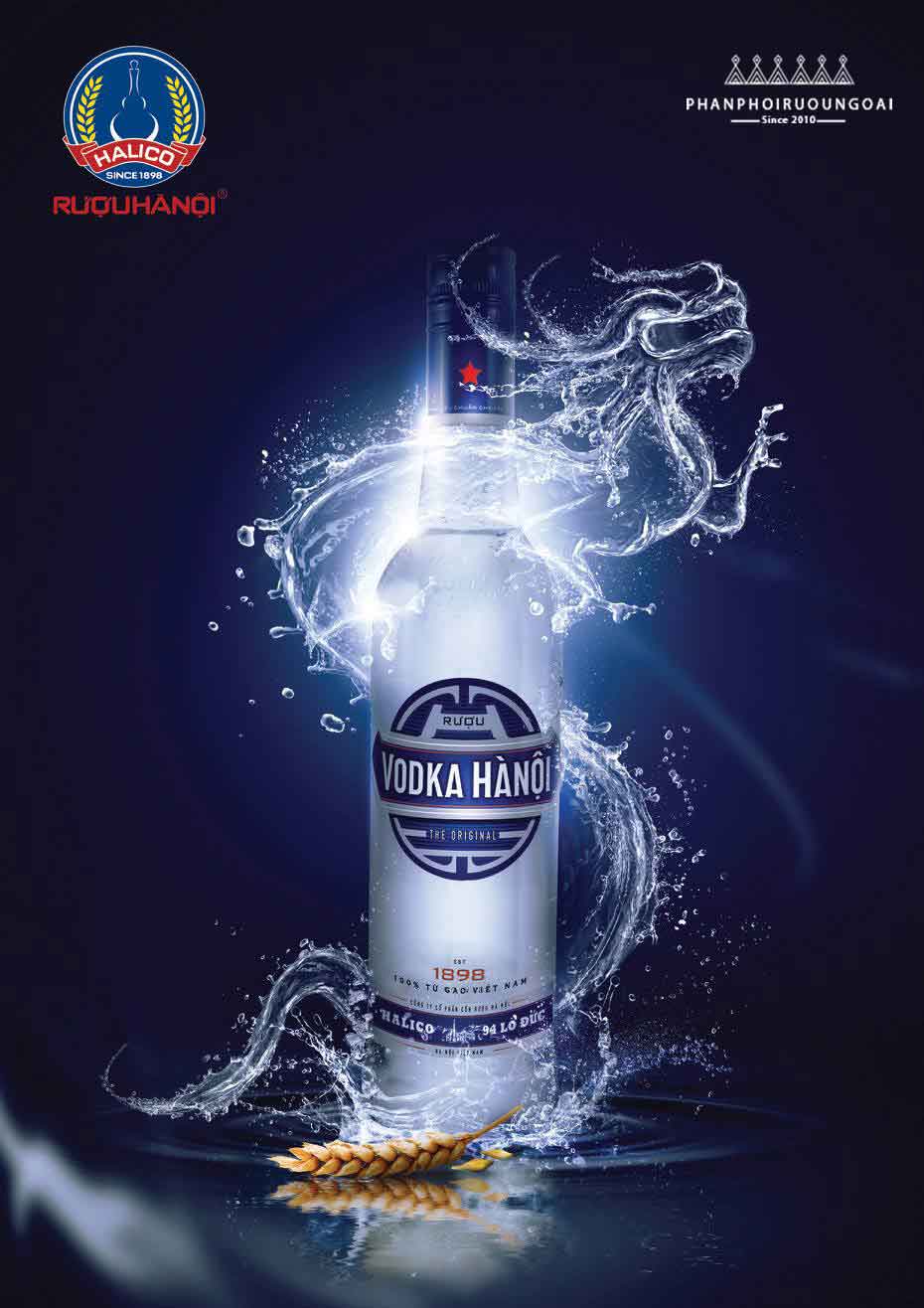 Banner quảng cáo rượu Vodka Hà Nội 