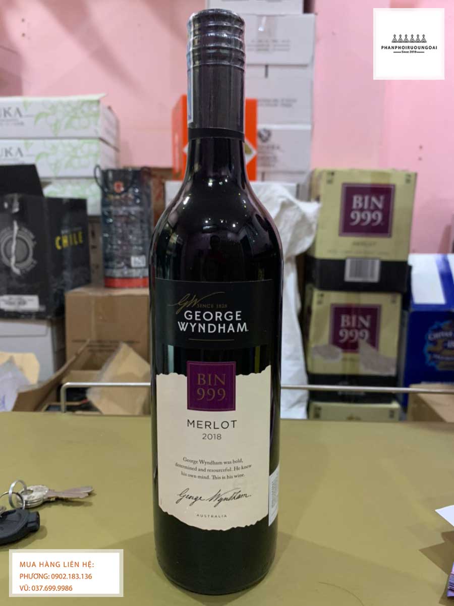Ảnh thực tế rượu vang Úc George Wyndham Bin 999 cho tết nguyên đán 2021 