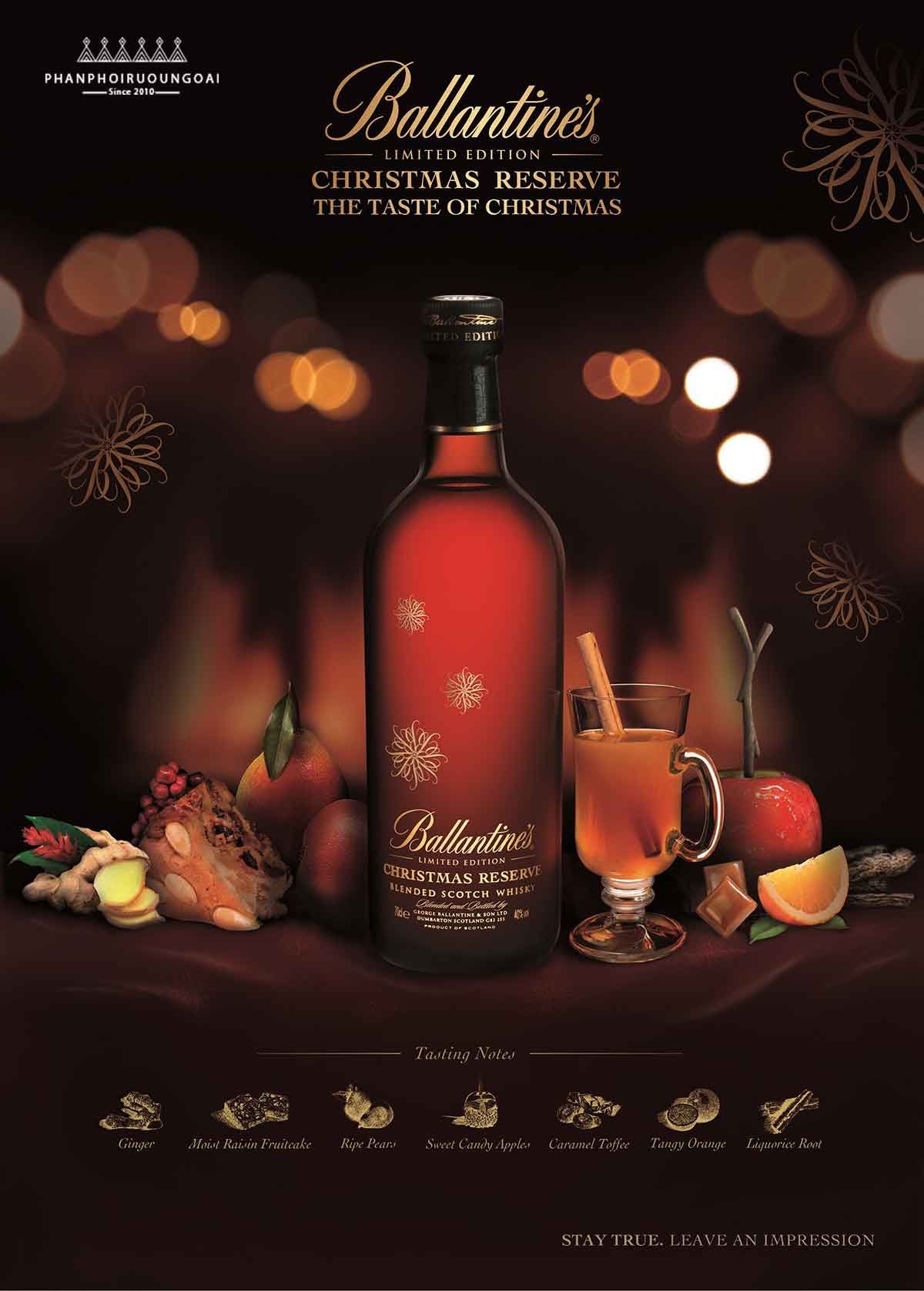 Rượu Ballantine's Christmas món quà tuyệt vời cho giáng sinh 