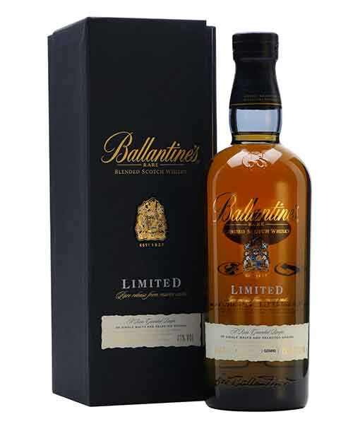 Rượu Ballantine's Limited và hộp giấy 