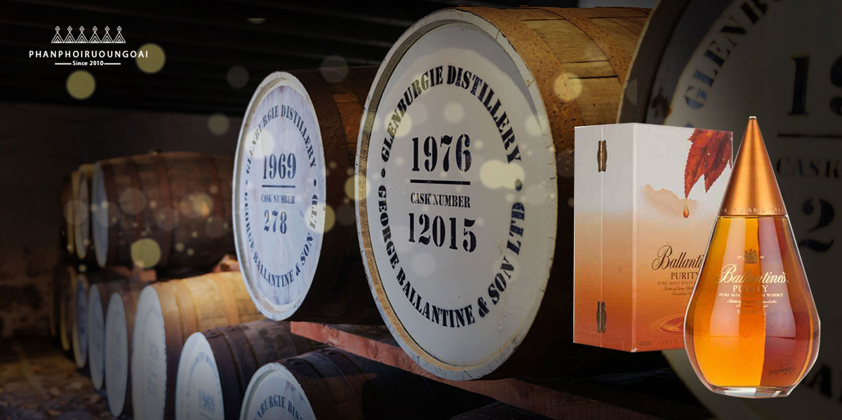 Rượu Ballantine's Purity đươc phân phối qua kênh bán lẻ du lịch 
