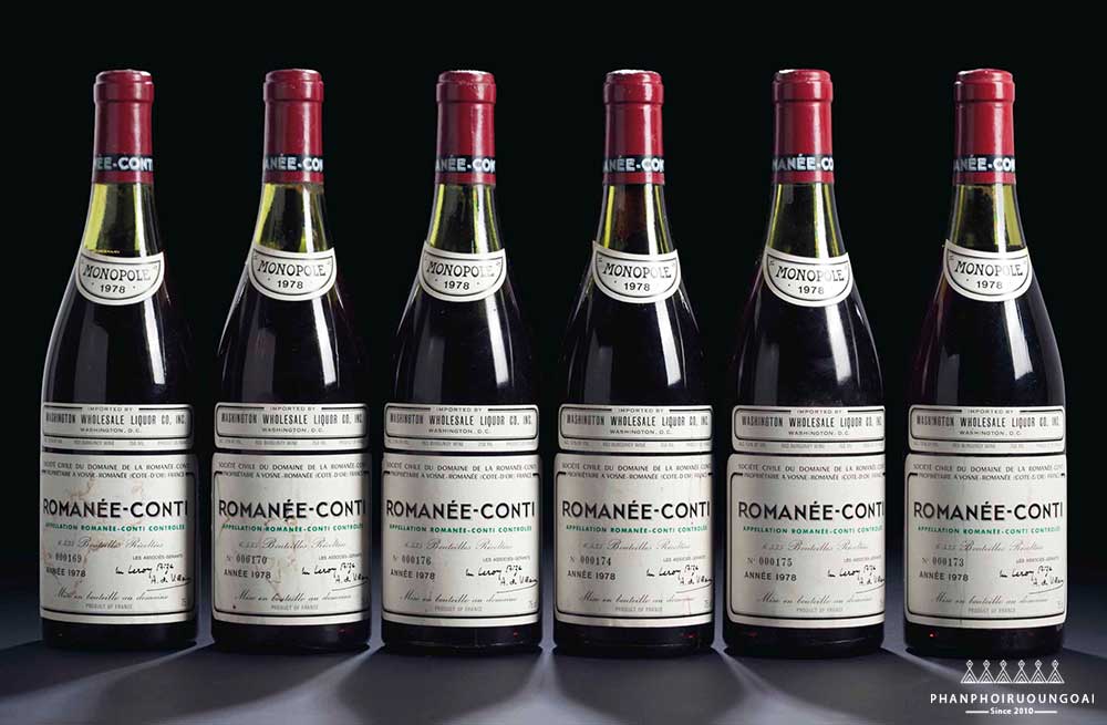 Rượu vang Romanee Conti 1978 Rượu vang Romane'e conti vintage 1978