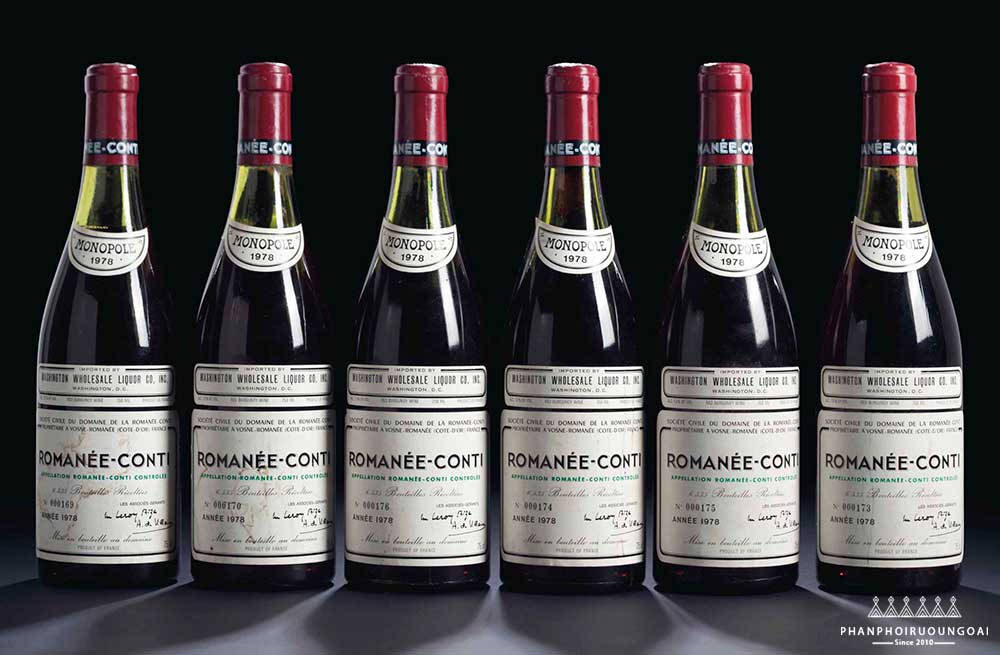 Rượu vang Romane'e conti vintage 1978 