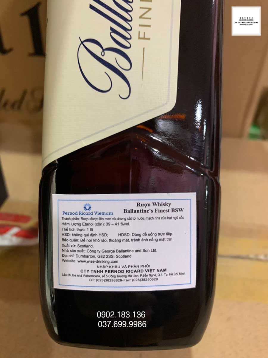 Tem phụ của rượu Ballantine's Finest 1 Lít Tem phụ của rượu Ballantine's Finest 1 Lít