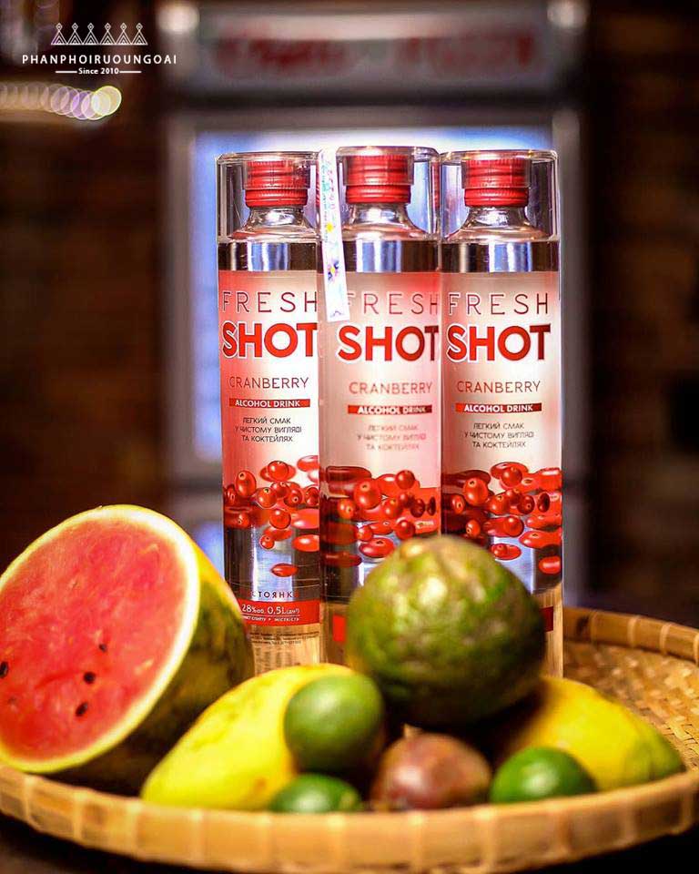 Ảnh thực tế rượu Fresh Shot hương nam việt quất 