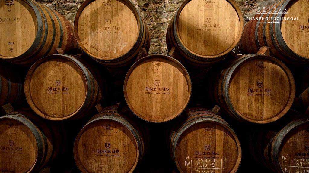 Các thùng rượu vang được lựa chọn Rượu Vang và gỗ sồi