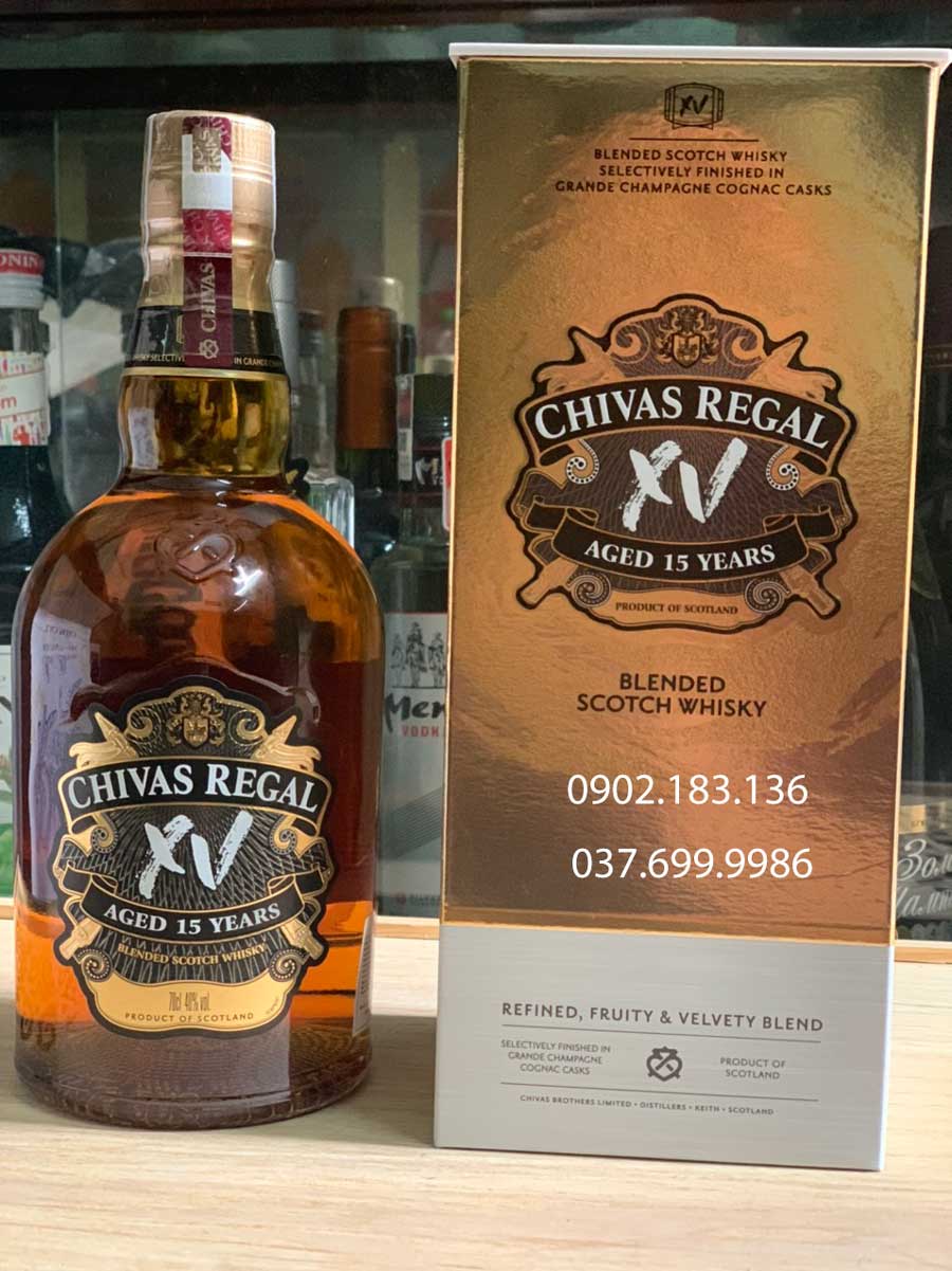 Ảnh chụp rượu Chivas XV chính hãng năm 2021 