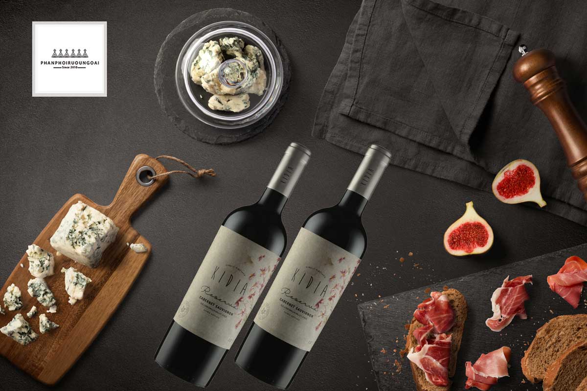 Rượu vang Kidia Reserva Cabernet Sauvignon và thức ăn 