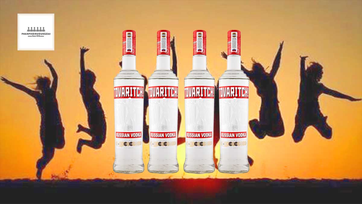 Rượu Vodka Tovaritch 500 ml loại rượu vodka của tình bạn tình đồng chí 