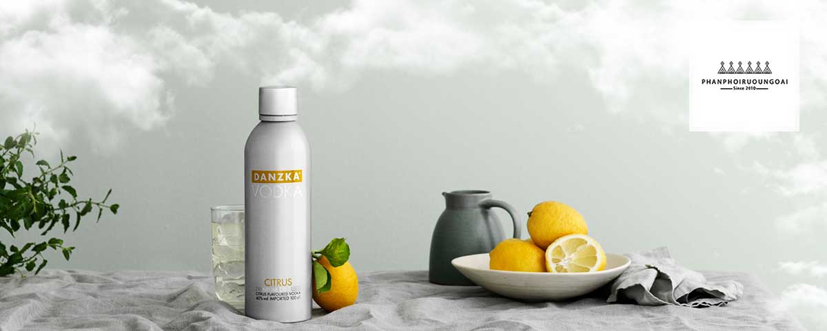 ảnh chụp rượu vodka Danzka Citrus - Cam Chanh 