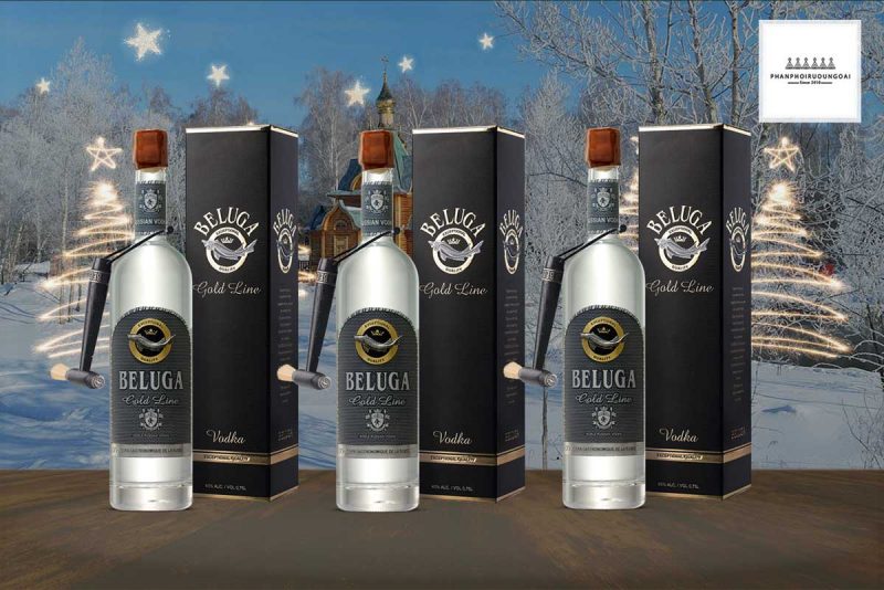 hình ảnh rượu Vodka Beluga Gold Line hộp giấy 700 ml 