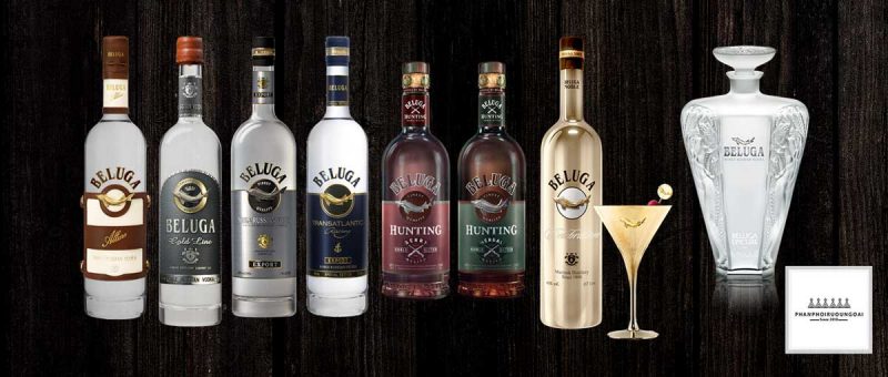 Sản phẩm rượu Vodka Beluga Tất cả các sản phẩm rượu của gia đình Beluga