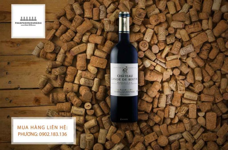Rượu Vang Pháp giá rẻ Chateau Lande de Bertin và nút chai