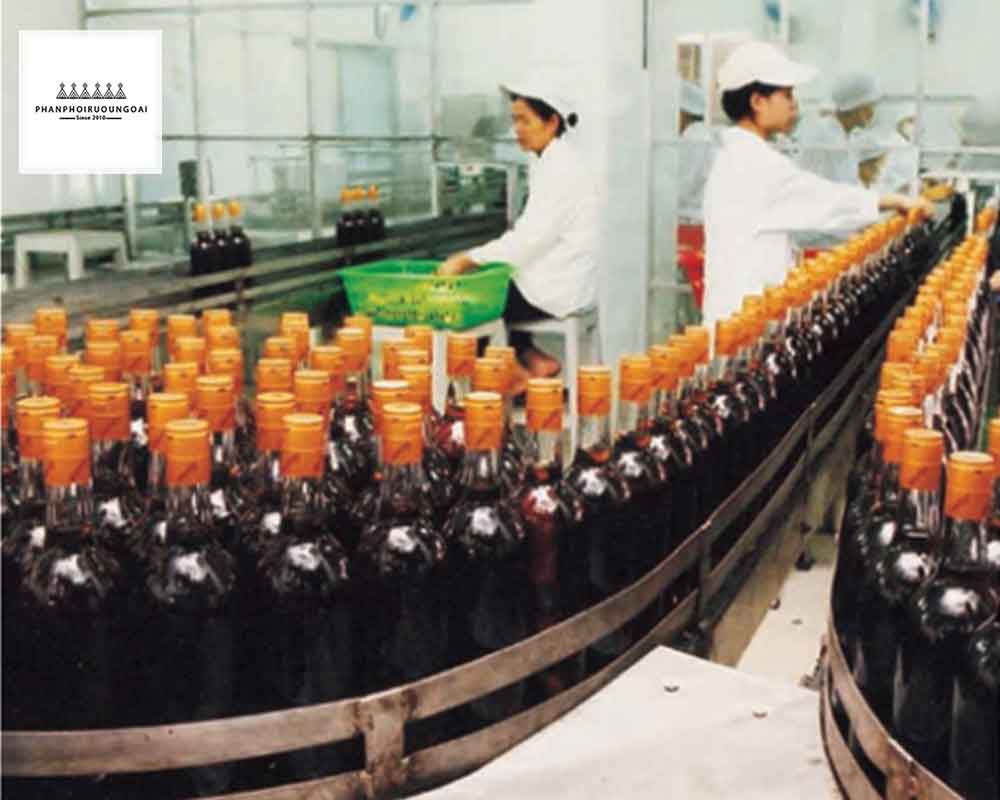 Dây chuyền đóng chai rượu vang Thăng Long Dây chuyền đóng chai của rượu vang thăng long