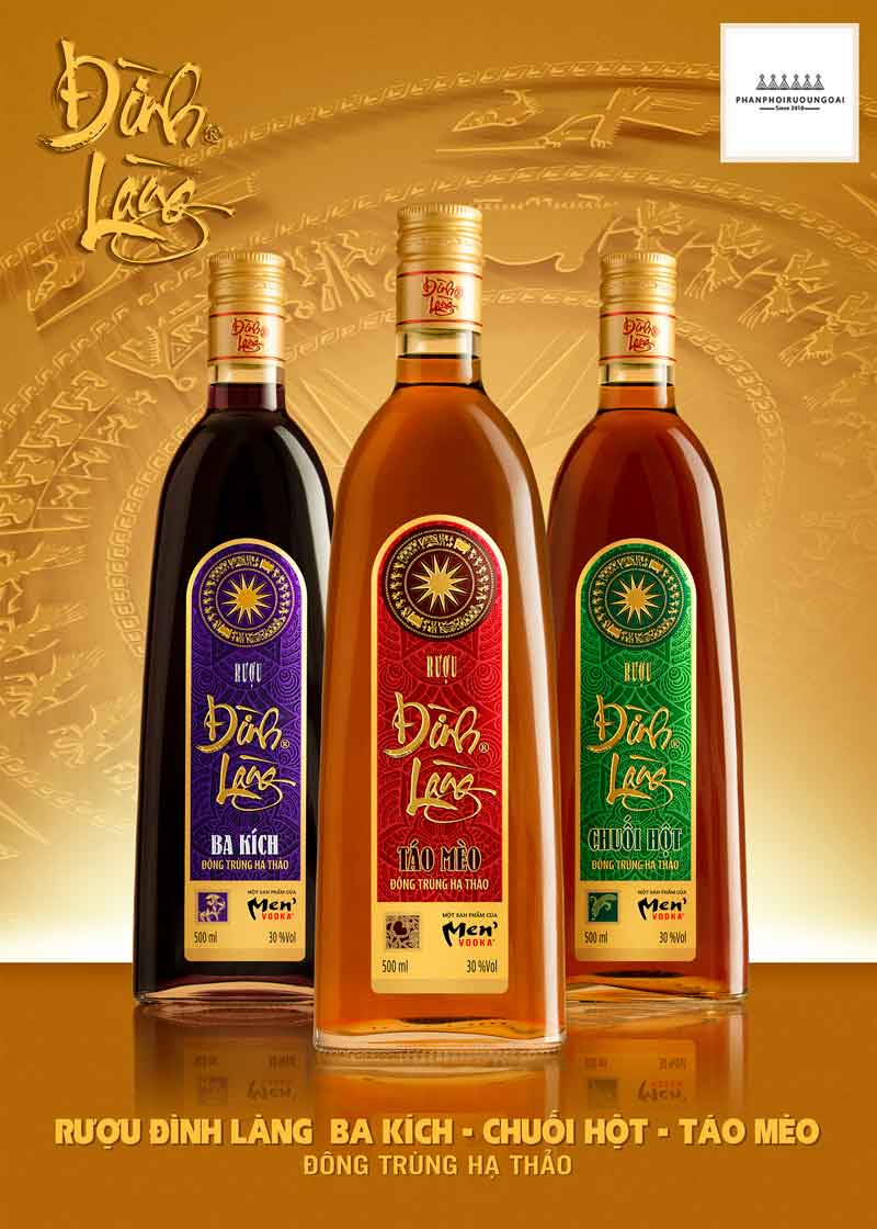 Rượu Ngâm Cao Cấp Đình Làng của Công Ty Rượu Vodka Men Dòng sản phẩm rượu Ngâm Cao Cấp Đình Làng