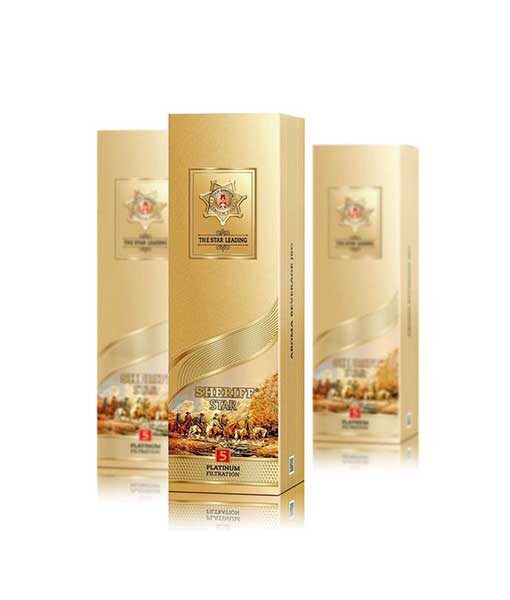 Hộp giấy rượu Vodka Men Sheriff Gold phiên bản 2020