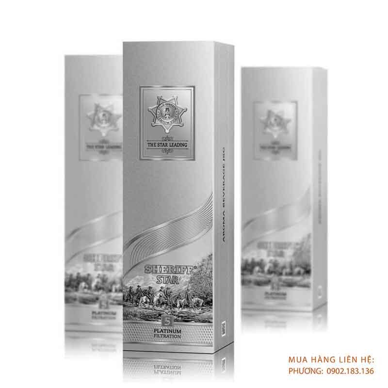 Hộp quà rượu Vodka Men Sheriff Silver Star 2020 