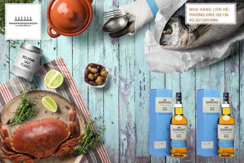 Rượu Glenlivet 1824 Founder's Reserve và các món hải sản Rượu Glenlivet 1824 Founder's Reserve và các món hải sản