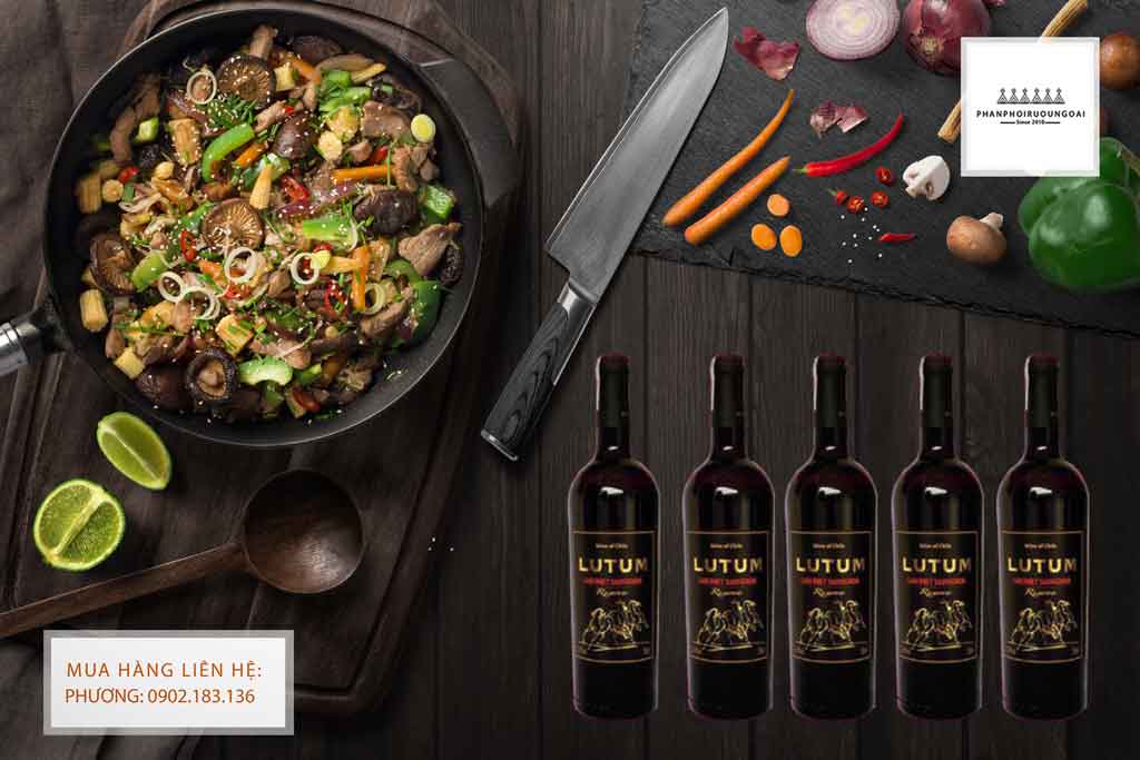 Rượu Vang Chile Lutum Reserva Cabernet Sauvignon và món ăn Việt Nam 