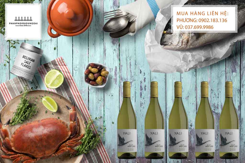 Rượu Vang Chile Yali Wild Swan Chardonnay và các món hải sản 