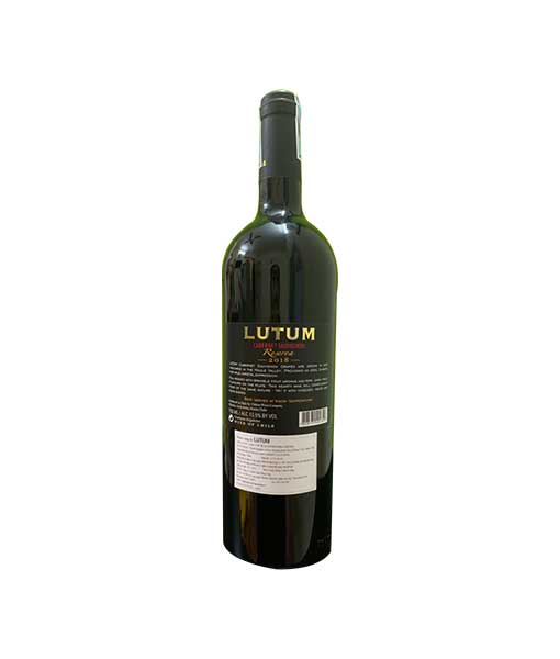 Rượu Vang Lutum Reserva Cabernet Sauvignon mặt sau