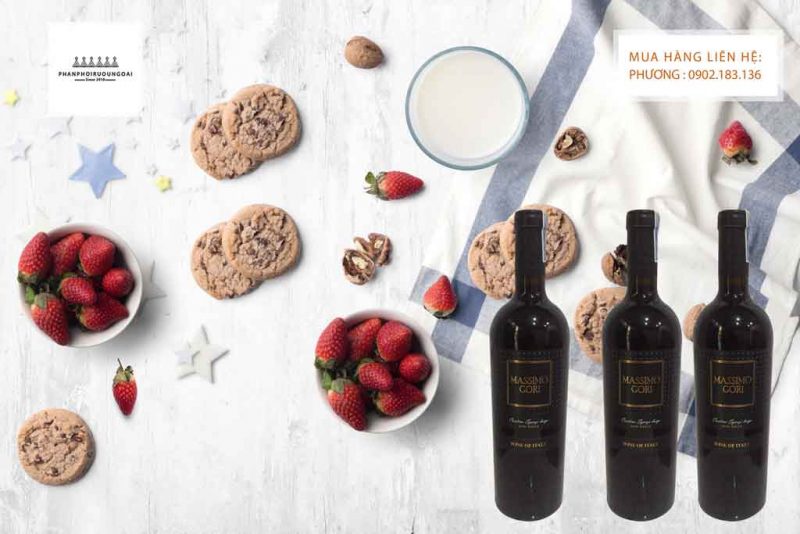Rượu Vang Ý Ngọt Massimo Gori Semi Dolce Rượu Vang Ý Ngọt Massimo Gori Semi Dolce và bánh ngọt 2020