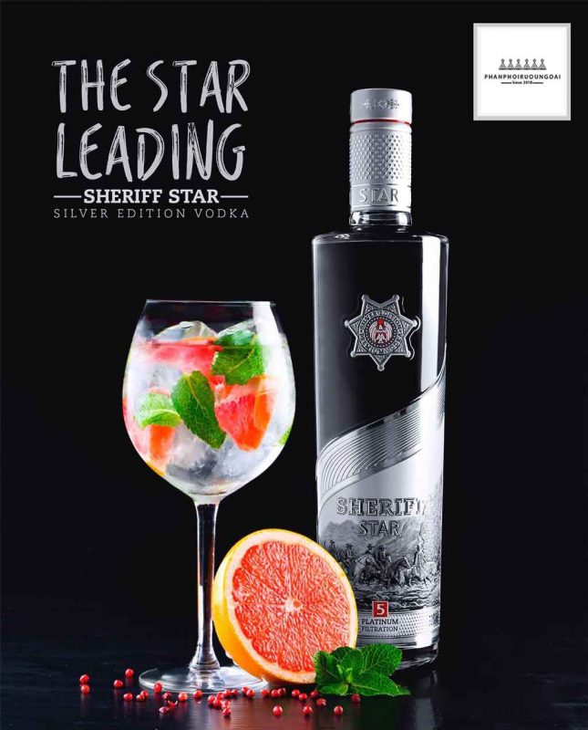 Rượu Vodka Men Sheriff Silver Star cho những ly cocktail mát lạnh 2020