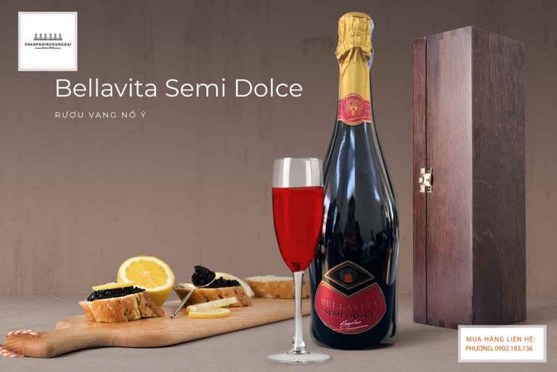 Rượu Vang Nổ Ý Bellavita Semi Dolce Fragolino Ảnh Rượu Vang Nổ Ý Bellavita Semi Dolce Fragolino