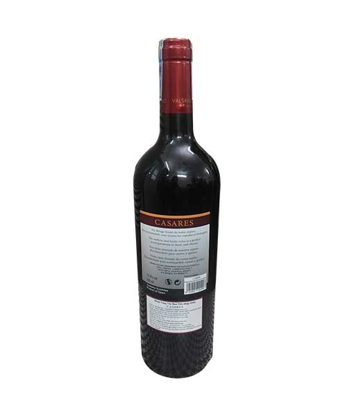 Mat Sau Ruou Vang Tay Ban Nha Gia Re Casares Cabernet Sauvignon Mặt sau chai rượu Vang Tây Ban Nha giá rẻ Casares Cabernet Sauvingon