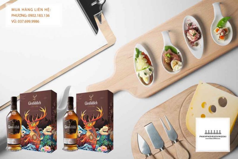 Rượu Glenfiddich hộp quà tết 2020 cho biếu tặng Rượu Glenfiddich 18 hộp quà tết 2020 cho biếu tặng
